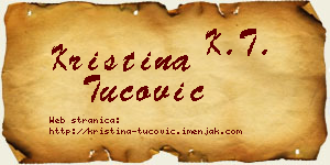 Kristina Tucović vizit kartica